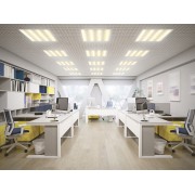 Панель светодиодная аварийная ДВО PRO 2001A 45/3000К IP40 588х588 Грильято микропризма БАП 3ч