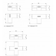 Светильник L-образный LIGHTING 1010 8/4000К 117х117х58 белый
