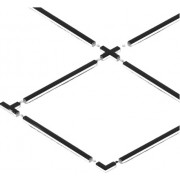 Светильник L-образный LIGHTING 1010 8/4000К 117х117х58 черный
