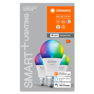 Светодиодная лампа Smart+WiFi Classic Multicolour 75 9.5W/2700-6500K (x3) E27 Светодиодная лампа Smart+WiFi Classic Multicolour 75 9.5W/2700-6500K (x3) E27