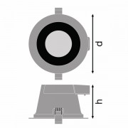 DL COMFORT DN155 18W/3CCT 60DEG WT