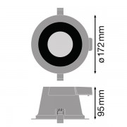 DL COMFORT DN155 18W/3CCT 60DEG WT