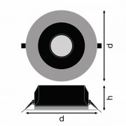 Даунлайт DL UGR19 DN155 PFM 14W/840 WT IP54
