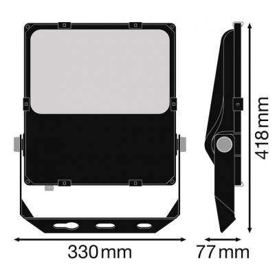Прожектор FL PRF Asym 55x110 100W 4000K BK Прожектор FL PRF Asym 55x110 100W 4000K BK