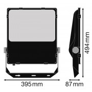 Прожектор FL PRF Asym 55x110 200W 3000K BK