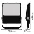 Прожектор FL PRF Asym 55x110 200W 3000K BK Прожектор FL PRF Asym 55x110 200W 3000K BK