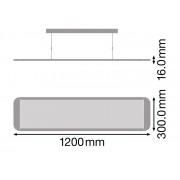Светильник PANEL D/inD 1200 UGR< 19 36W 4000K WT