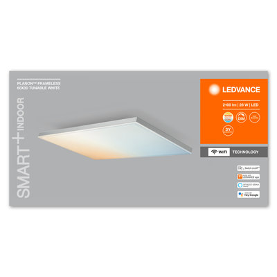 Светодиодная панель Smart WiFi PLANON FRAMELESS 60X30 TW Светодиодная панель Smart WiFi PLANON FRAMELESS 60X30 TW