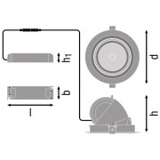 Спот светильник SP VARIO DN170 35W/3000K 24DEG WT