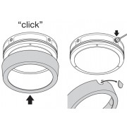 Накладка декоративная Ring 300 WT SF BLKH